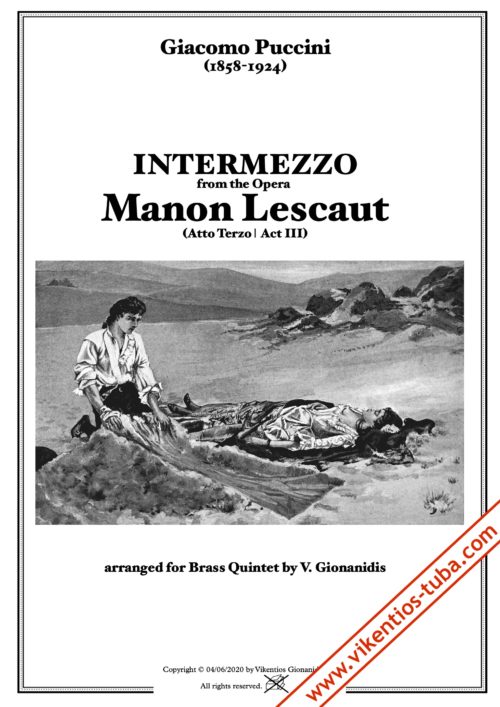 Intermezzo from MANON LESCAUT - G.Puccini - brass quintet GIONANIDIS