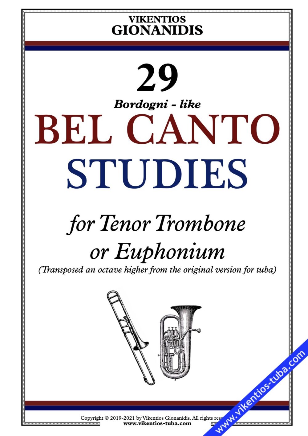 29 Bel Canto Studies - V.Gionanidis - for tenor trombone / euphonium