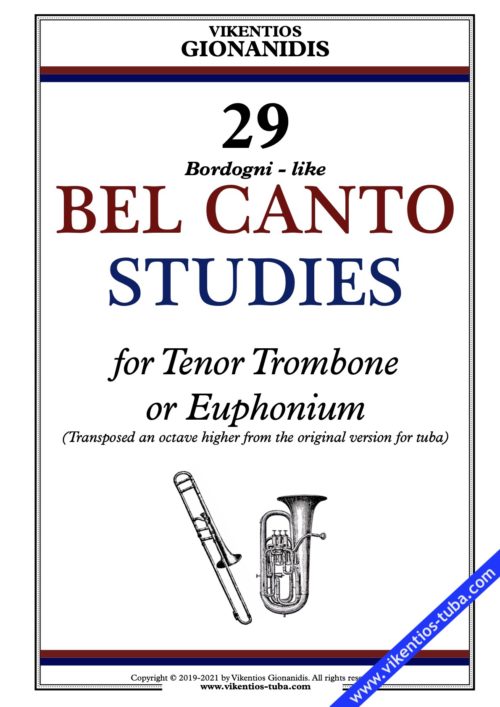 29 Bel Canto Studies - V.Gionanidis - for tenor trombone / euphonium