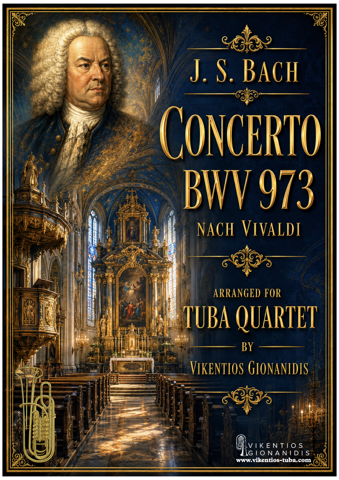 Concerto BWV 972 after Vivaldi - J.S.Bach - tuba quartet vikentios gionanidis