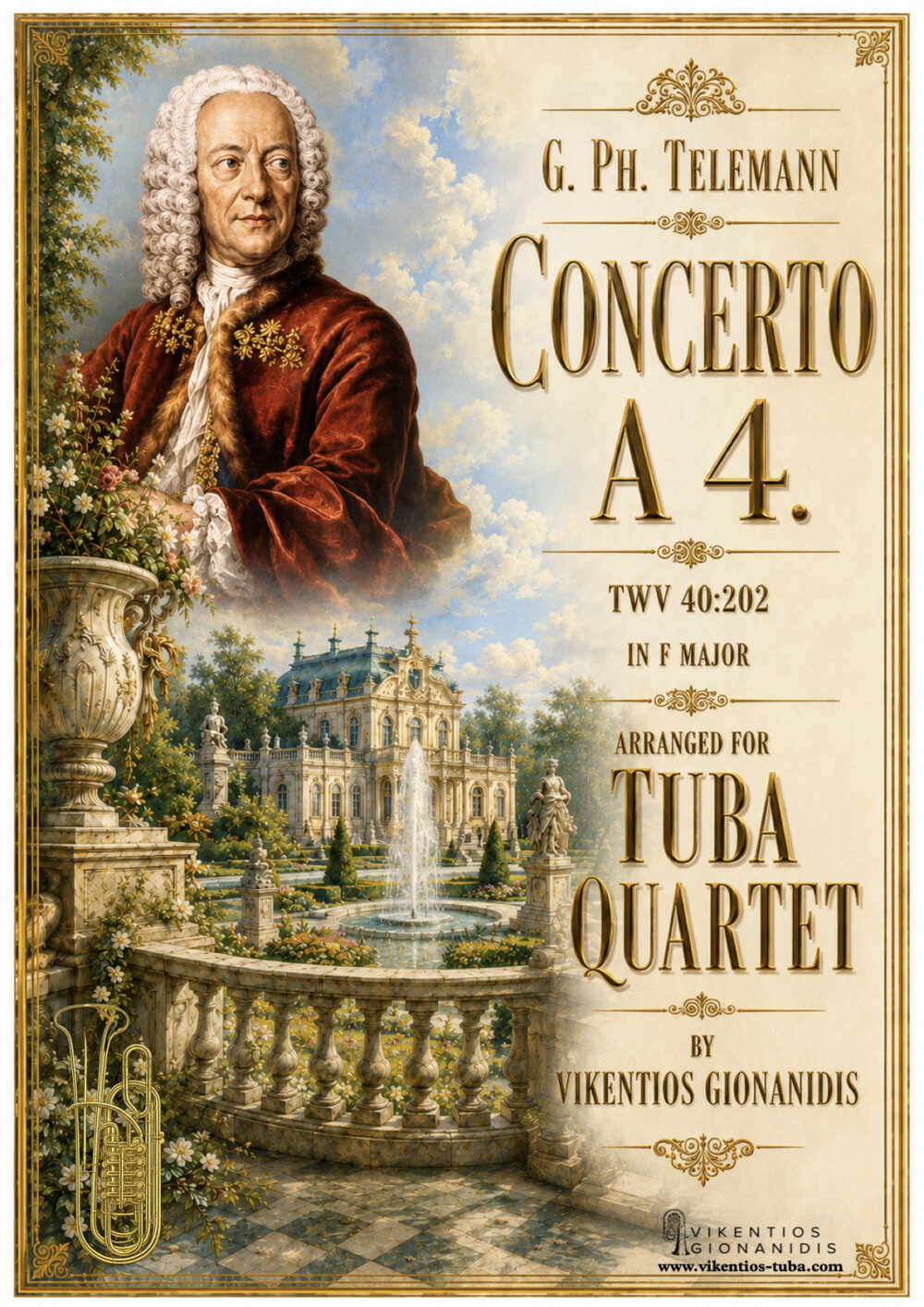 Concerto á4 TWV 40:202 - G.Ph.Telemann - tuba quartet vikentios gionanidis