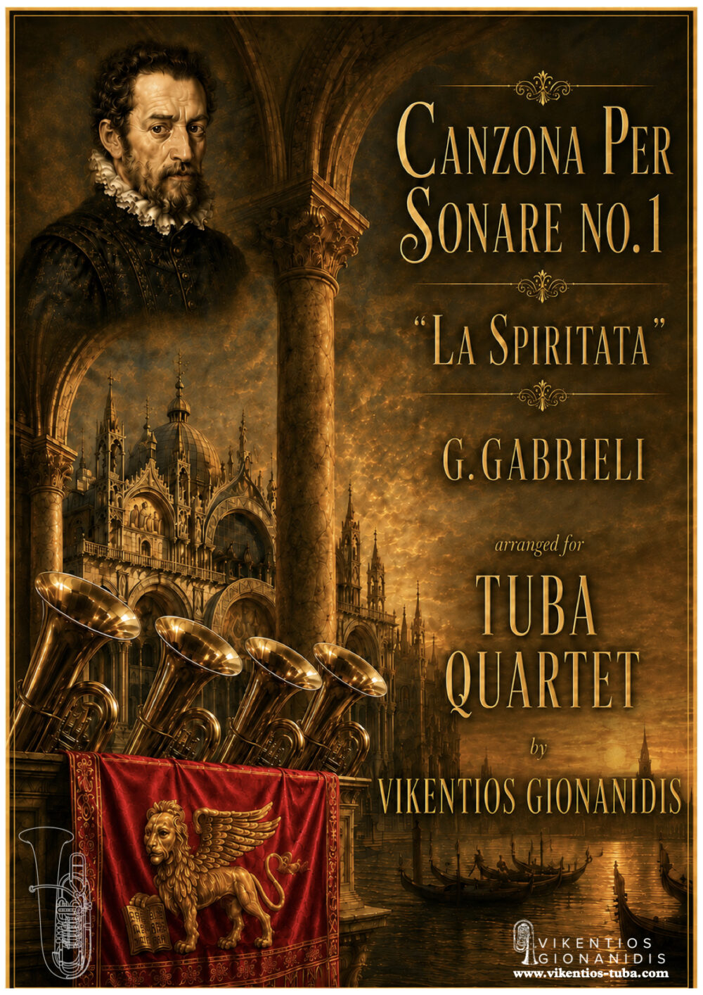 Canzona per Sonare No.1 "La Spiritata" - G.Gabrieli - tuba quartet vikentios gioannidis