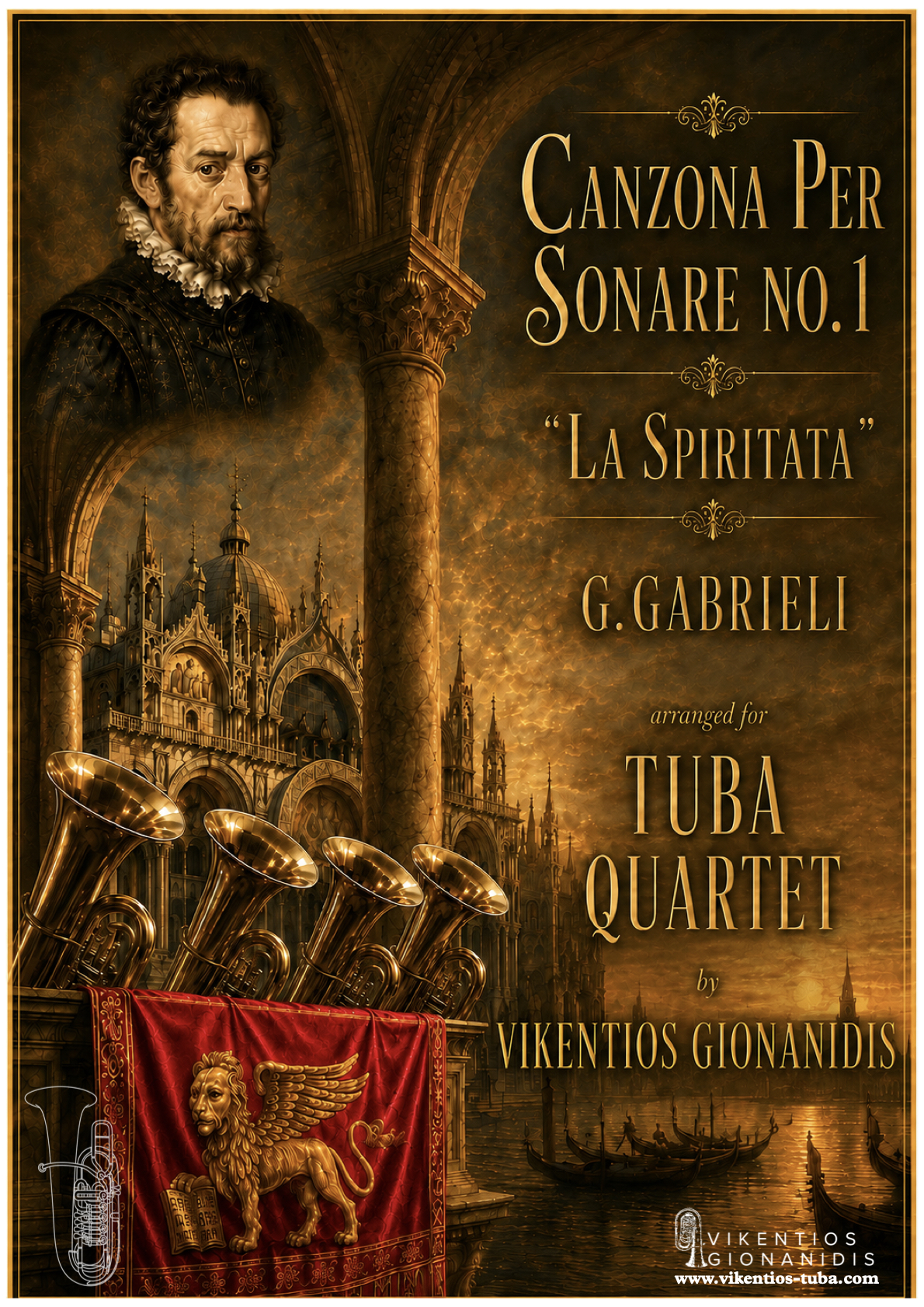 Canzona per Sonare No.1 "La Spiritata" - G.Gabrieli - tuba quartet vikentios gioannidis