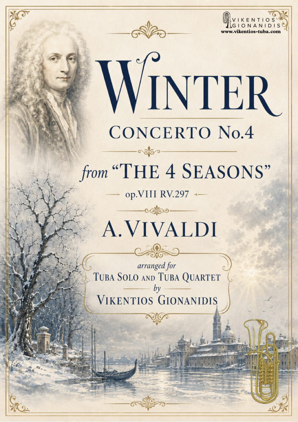 Winter from the Four Seasons - A.Vivaldi - tuba solo and tuba quartet vikentios gionanidis