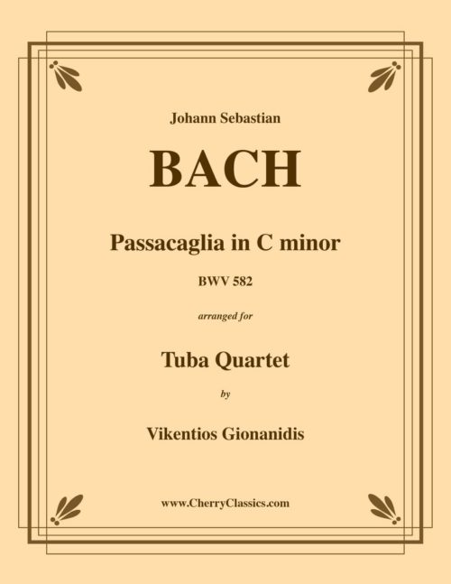 Passacaglia in C minor BWV 582 - J.S.Bach - tuba quartet Gionanidis