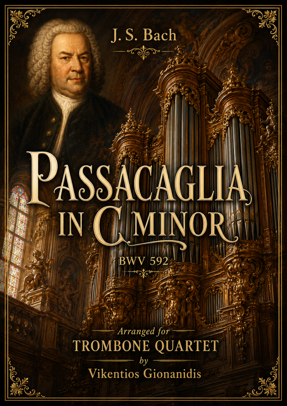 Passacaglia in C minor BWV 582 - J.S.Bach - trombone quartet vikentos gionanidis