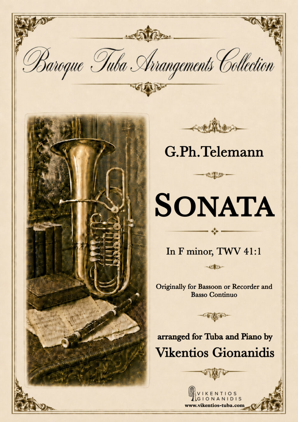 Sonata in F minor, TWV 41:1 – G.Ph.Telemann – tuba and piano