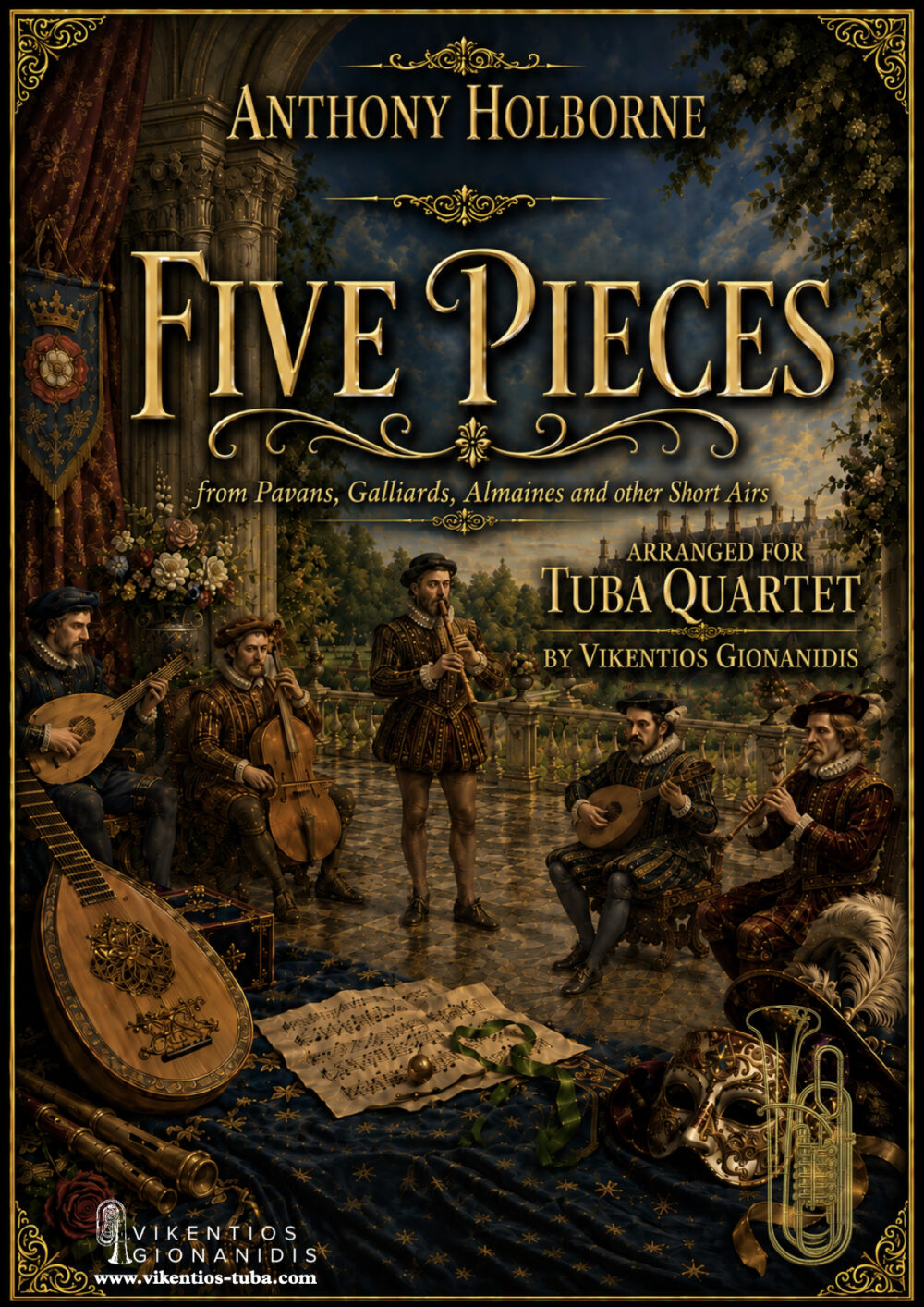 Five Pieces - Ant.Holborne - tuba quartet vikentios gionanidis