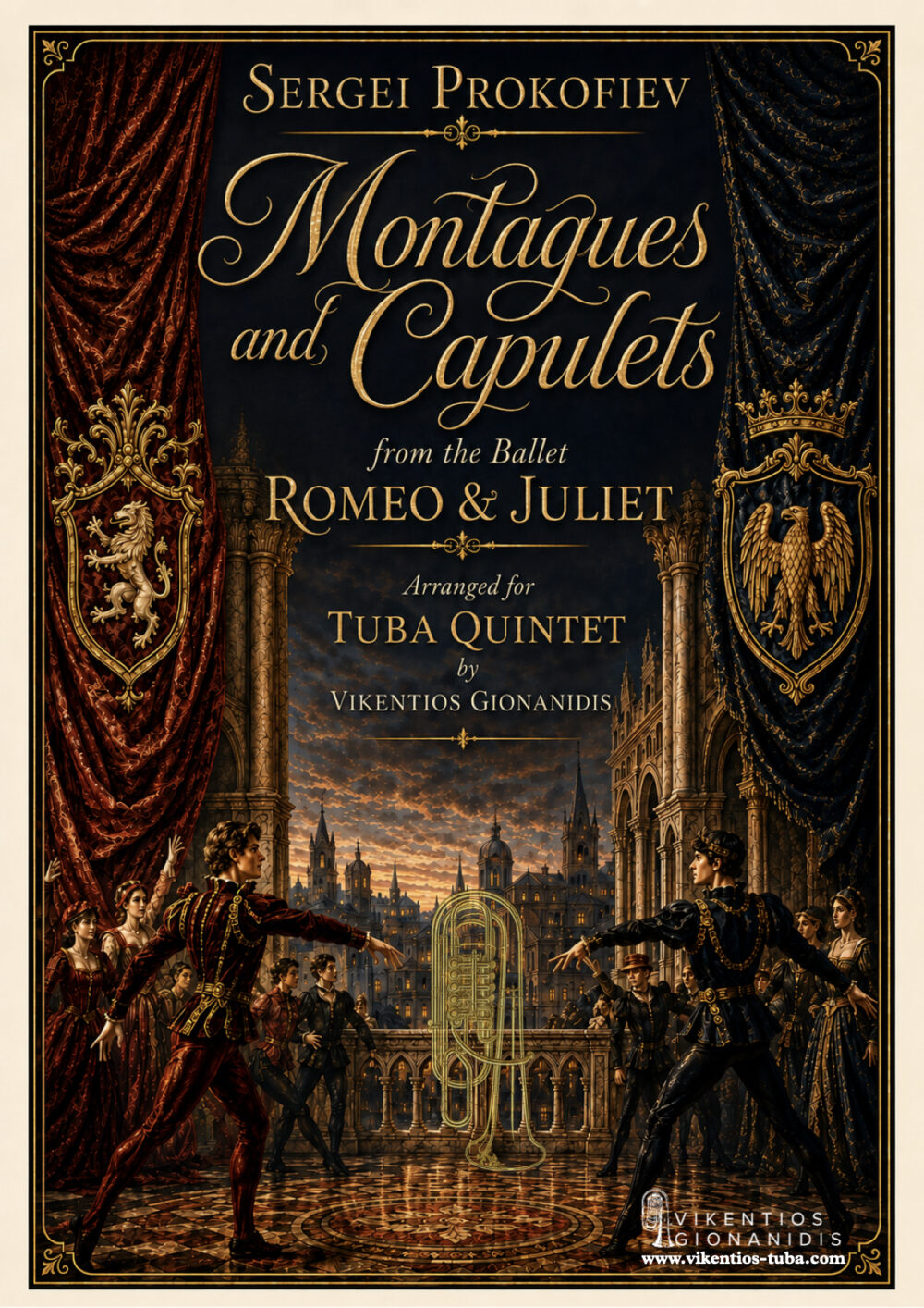 Montagues & Capulets from Romeo & Juliet - S.Prokofiev - tuba quintet vikentios gionanidis